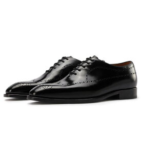 【交換無料】ビジネスシューズ メンズ革靴 ホールカット Uチップ ウイングチップ 靴紐 フォーマル カジュアル ギフト 天然牛革 本革 ゴム底 木製底 通気性 幅広甲高 男性 ブラック ブラウン レザー 3E かわくつ 結婚式 スーツ 24cm~28.5cm 大きいサイズ 疲れない 短靴 走れる