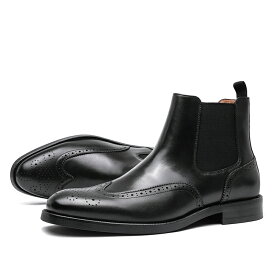 【交換無料】メンズショートブーツ フォーマル カジュアル サイドゴアブーツ チェルシー 天然牛革 本革 男性 ビジネスシューズ 革靴 紳士靴 ドレス ブラック ブラウン レザー アンクル 3E かわ くつ クラシック 通勤 防寒 スーツ 幅広 甲高 走れる リクルート 仕事 EEE 美脚