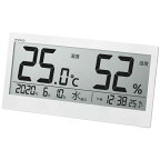 温度計 湿度計 大型 時刻表示 デジタル 温度湿度計 カレンダー 置掛兼用 ビッグメーター ホワイト TH-107 WH-Z マグ ノア精密 MAG 送料無料