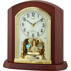 置き時計 木枠 クリスタル回転飾り付き 電波時計 リズム時計 RHYTHM 4RY702-N06 リズム時計 RHYTHM リズム時計工業