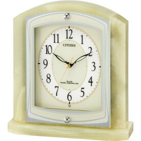 置き時計 置時計 電波時計 パルラフィーネ R400 オニックス枠 8RY400-005 リズム時計 RHYTHM リズム時計工業
