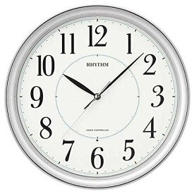 掛け時計 壁掛け時計 電波時計 リズム時計 RHYTHM フィットウェーブプリミエ シルバーメタリック 8MY494SR19 リズム時計 RHYTHM リズム時計工業