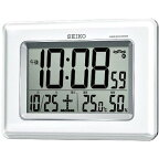 掛け時計 壁掛け時計 置き時計 掛け置き兼用 温度湿度計 電波時計 セイコー SEIKO クロック ツインパ 温湿度表示 ホワイト SQ424W