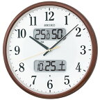 掛け時計 壁掛け時計 温度湿度計 日付表示 電波時計 セイコー SEIKO クロック アナログ 温度 湿度表示 KX383B