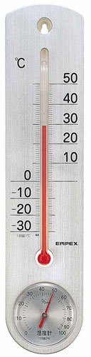 メタル感覚のヘアライン枠 くらしのメモリー アウトレットセール 特集 エンペックス empex 温度湿度計 温度計 壁掛け シルバー おしゃれ TG-6717 壁掛用 湿度計