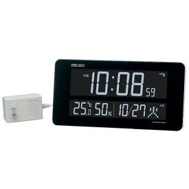 掛け時計 置き時計 掛け置き兼用 温度湿度計 日付表示 電波時計 セイコー SEIKO クロック 交流式 カラー 液晶 デジタル 白 DL208W