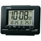 目覚まし時計 置き時計 電波時計 セイコー SEIKO クロック デジタル 黒メタリック NR535K