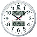 掛け時計 壁掛け時計 掛時計 カレンダー 温度湿度表示 温湿時計 電波時計 電波クロック セイコー SEIKO クロック KX237S