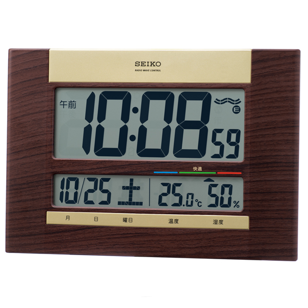 ★大人気商品★置き時計 置時計 温度湿度計 日付表示 電波時計 SEIKO セイコー クロック SQ440B デジタル