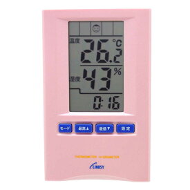 LINKSY リンクシー デジタル時計 温度湿度計 with 熱中症・風邪警報 ピンク TH701P
