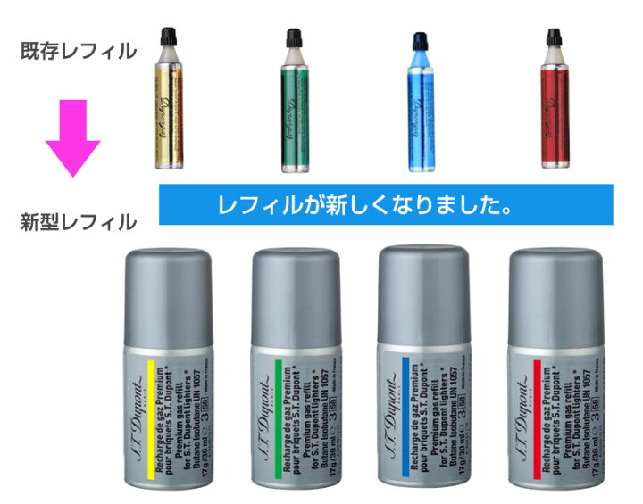 楽天市場】デュポン 専用 ガスボンベ ライター用 ガスレフィル 赤色 