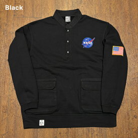 【CHUMS】Space Hurricane Top　チャムス/スペースハリケーントップ/スウェット/Sweat/NASA/スペース//アウトドア/女性/男性/メンズ/レディース/宇宙/アメリカ国旗/星条旗/オーバーサイズ/ルーズシルエット/ヘンリー/トレーナー/裏起毛/USAコットン