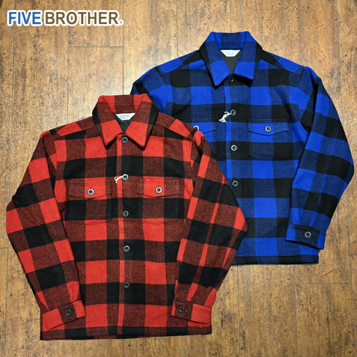 楽天市場】【FIVE BROTHER】ファイブブラザー WOOL AUTHENTIC SHIRTS 