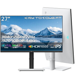 �u�ő�2,026�~�I�t�N�[�|���z�z���vKTC 27�C���` Mini LED ���j�^�[ �f���A�����[�h�Ή� 4K 72Hz / FHD 144Hz DisplayHDR 1000 �s�[�N�P�x1000cd �L�F��148%�i�F��e�ρj��u���[���C�g USB-C HDMI/DP �������� VESA
