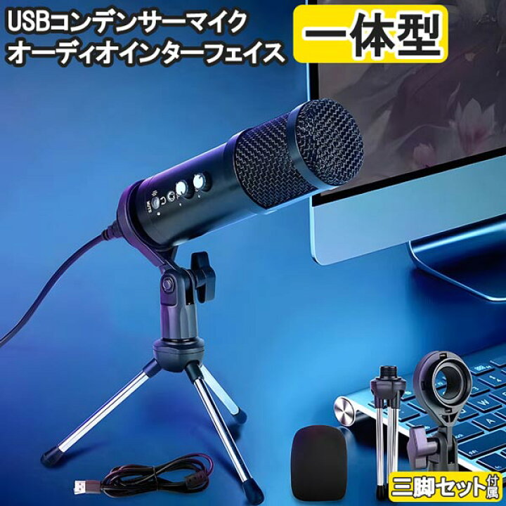 楽天市場】オーディオインターフェイス エコー内臓 USB マイク 