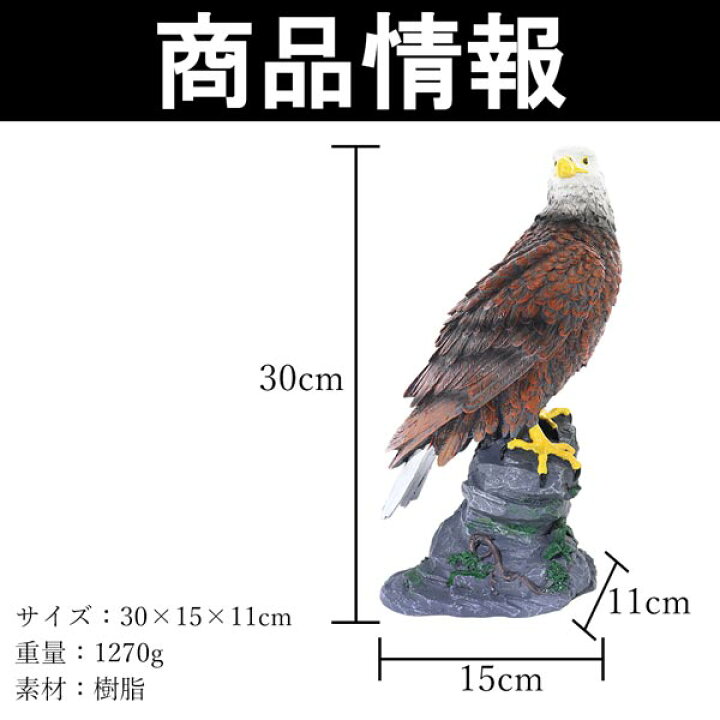 楽天市場】送料無料 鷲の置物 イーグル ワシ 模型 インテリア 鳥 自然 