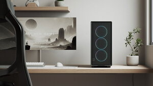 Fractal Design Epoch Black TG RGB Light tint �~�h���^���[�^PC�P�[�X �����K���X�p�l�� RGB�t�@�� �u���b�NFD-C-EPO1A-04