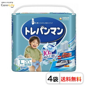 トレパンマン ブルー Lサイズ 20枚×4個セット ユニ・チャーム