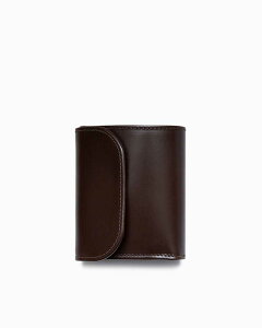 �׃I�[�}���U�[�J���p�j�[�yBEORMA LEATHER COMPANY�z�^�ԁFS0210 MINI 3FOLD WALLET�i�_�[�N�u���E��)�@�~�j�O�܂���z�@�~�j�X���[�t�H�[���h�E�H���b�g�@�u���C�h�����U�[�@�t���x�W�^�u���^���j