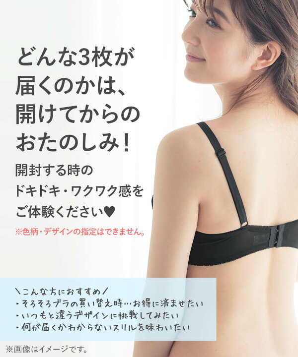 楽天市場 福袋22 3点セット おまかせ ブラジャー defg 単品 下着 レディース 送料無料 ブラ 3点 単品ブラジャー 大きいサイズ プチプラ かわいい まとめ買い 買い替え 人気 ブラジャー福袋 おまかせ福袋 ロシアン福袋 お得 Gカップ 福袋 22 フランデ