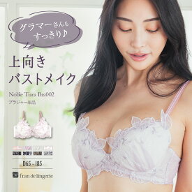 ブラジャー ブラ レディース 下着 谷間 育乳ブラ 小胸 40代 30代 50代 高校正 脇肉 かわいい セクシー 大きいサイズ 盛れる 単品ブラジャー フランデランジェリー fb178b241d ノーブルティアラブラ002 ブラジャー（ワイヤー有り）