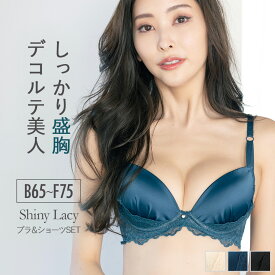 ＼本日全品ポイント5倍／ Shiny Lacy　～ シャイニーレーシー ～　ブラ&ショーツセット 上下セット フラン レディース 下着 ブラジャー セット ブラショーツ ブラセット ブラジャー