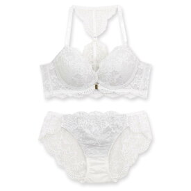 ブラジャー ショーツ セット フロントホック 下着 レディース ブラジャーセット ブラセット 上下セット セクシー かわいい 谷間 育乳 脇肉 盛れる フランデランジェリー am004p242a レーシーメイクブラ005（ワイヤー有り）