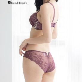 ＼ニコ割り／ 【2点目半額対象品】 ブラジャー ショーツ セット 下着 レディース ブラジャーセット ブラセット 女性 上下セット セクシー かわいい インナーセット 谷間 育乳 脇肉 盛れる フランデランジェリー fb162p241b クロスリボン ペアブラジャー