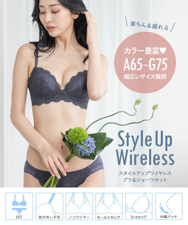 楽天市場】ノンワイヤーブラ セット ショーツセット かわいい ショーツ  