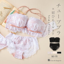 【本日P5倍】 ブラジャー ショーツ セット 下着 レディース ブラジャーセット ブラセット 女性 上下セット セクシー かわいい 谷間 盛れる フランデランジェリー sf001p252c スフレフィット001