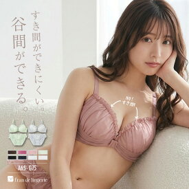 ブラジャー ショーツ セット 下着 レディース 上下セット すき間レスブラ 盛れる 育乳 脇肉 谷間 スムース カップ浮きしない フィット かわいい フランデランジェリー fwm008p251c