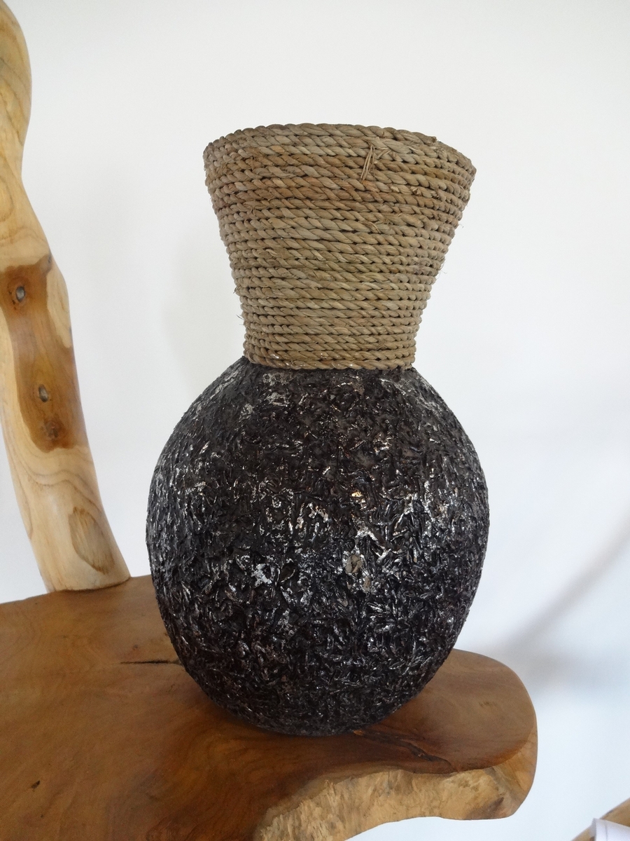 バリ島の花瓶 ｂｒ オブジェ 花瓶 陶器 アジアン雑貨 バリ雑貨 アジアンインテリア