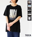 ［TICCA]ティッカ　フォトプリント Tシャツ　UNISEX（BLACK）　TBAS-451〜TBAS-455【送料無料】【セール】【返品交換不可】