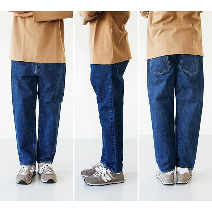 楽天市場】[HATSKI]ハツキ Loose Tapered Denim -used-(Blue) ルーズ  