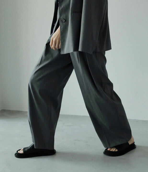 楽天市場】[anuke]アンヌーク Tuck Twill Pants タックツイル  