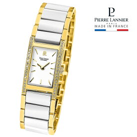 PierreLannier 腕時計 レディース ブランド セラミック スクエア 防水 長方形 ゴールド おしゃれ かわいい キラキラ 女性 贈り物 誕生日 母の日 プレゼント お祝い 仕事 20代 30代 40代 50代 60代