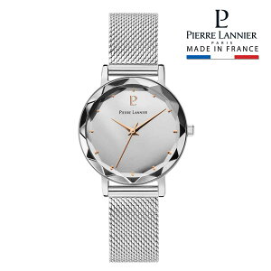 PierreLannier 腕時計 レディース ブランド クオーツ Multiples ミラー 防水 金属ベルト シルバー キラキラ フランス 丸 おしゃれ かわいい ギフト 誕生日 母の日 プレゼント お祝い 記念日 20代 30代
