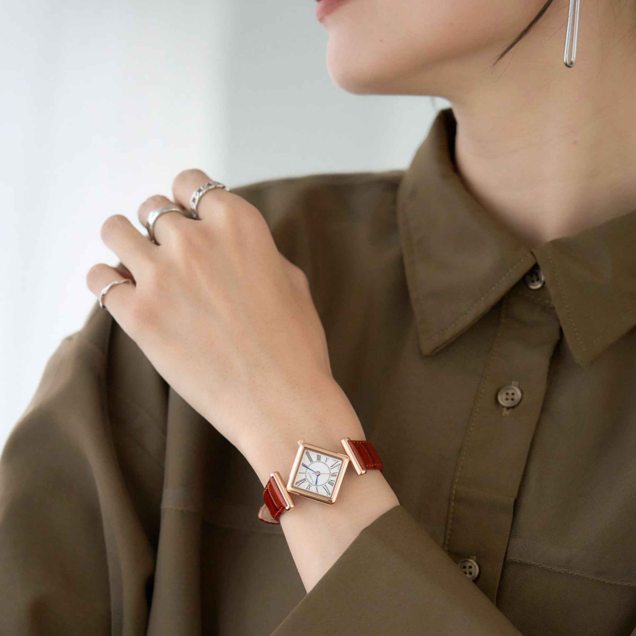 フラヌール レディース 腕時計 キャトル ピンクゴールド