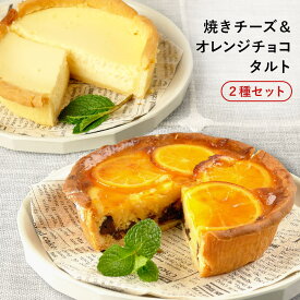 焼きチーズ＆オレンジチョコタルト 2種セット 13cm 4〜5号 / バレンタイン ホワイトデー 洋菓子 お取り寄せ スイーツ / 景品 イベント 業務用 ギフト 誕生日 母の日 父の日 敬老の日 内祝い【冷凍便】