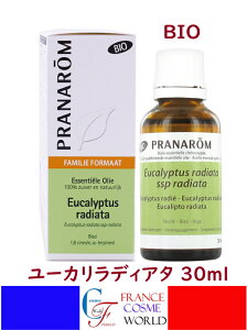 yKizvi PRANAROM [J fBA^ BIO 30ml HUILE ESSENTIELLE EUCALYPTUS RADIATA BIO 30mlP^Cv GZVIC A} A}IC COʔ 