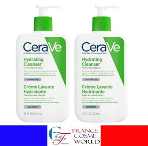 【正規品】セラヴィ CeraVe ハイドレイティングクレンザー 473mL 2本セット フェイス ボディ 洗顔 ボデイソープ クレンジングクリーム シャワー お風呂 ノーマル肌 乾燥肌 ゆらぎ肌 保湿 潤い