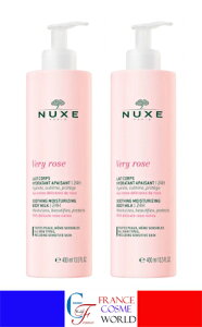 �y���K�i�z�j���N�X ���F���B ���[�Y �{�f�B���[�V���� 400mL 2�{�Z�b�g �{�f�B�~���N �V�A�o�^�[ �C�O�ʔ� ��������NUX VERY ROSE LAIT CORPS HYDRATNAT APAISANT 400mL
