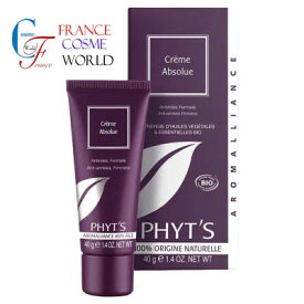 フィッツ PHYT'S アブソリュークリーム 40ml クリーム フェイスケア ヒアルロン酸 年齢肌 エイジングケア クリーム 乳液 ビタミンE エッセンシャルオイル 海外通販 送料無料CREME ABSOLUE 40ml