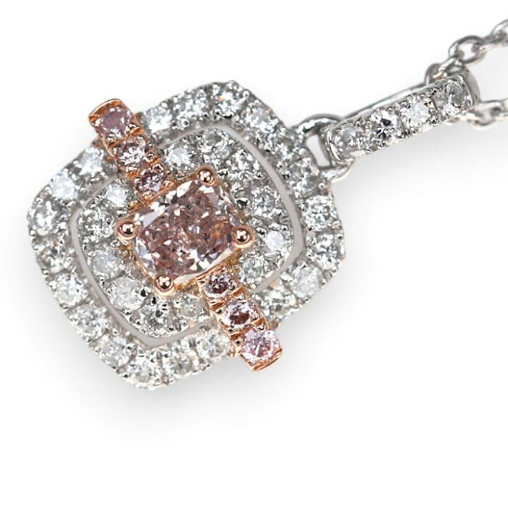 楽天市場】【最終値下げ品】Pt900/K18 ネックレス ピンクダイヤモンド  