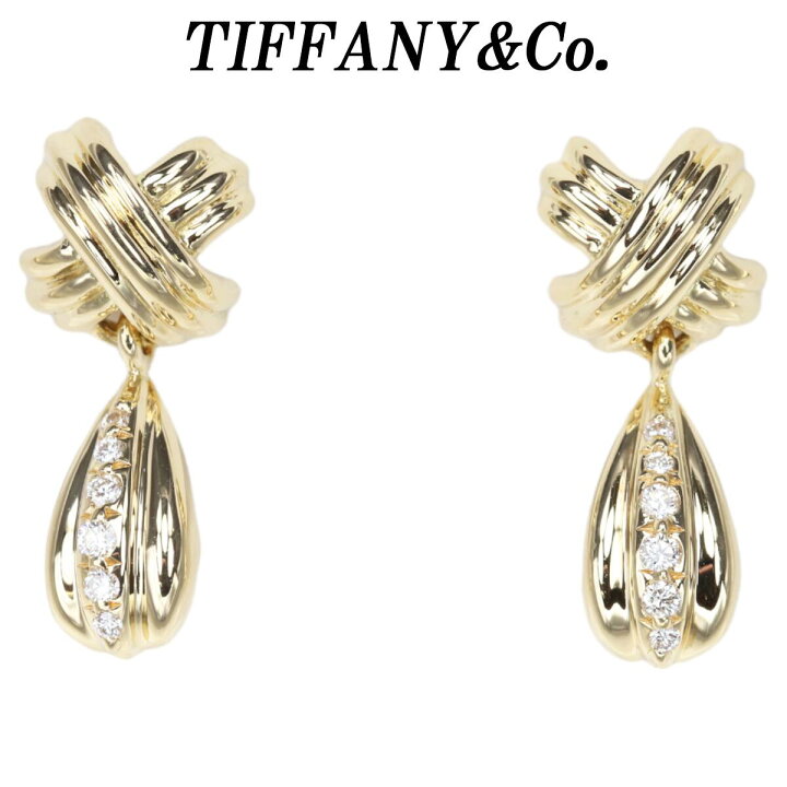 TIFFANY&Co.(ティファニー) ピアス美品 シグネチャー K18YG（美品 新品  