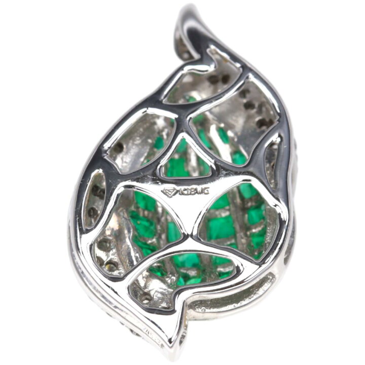 楽天市場】K18WG ペンダントトップ エメラルド ダイヤモンド  