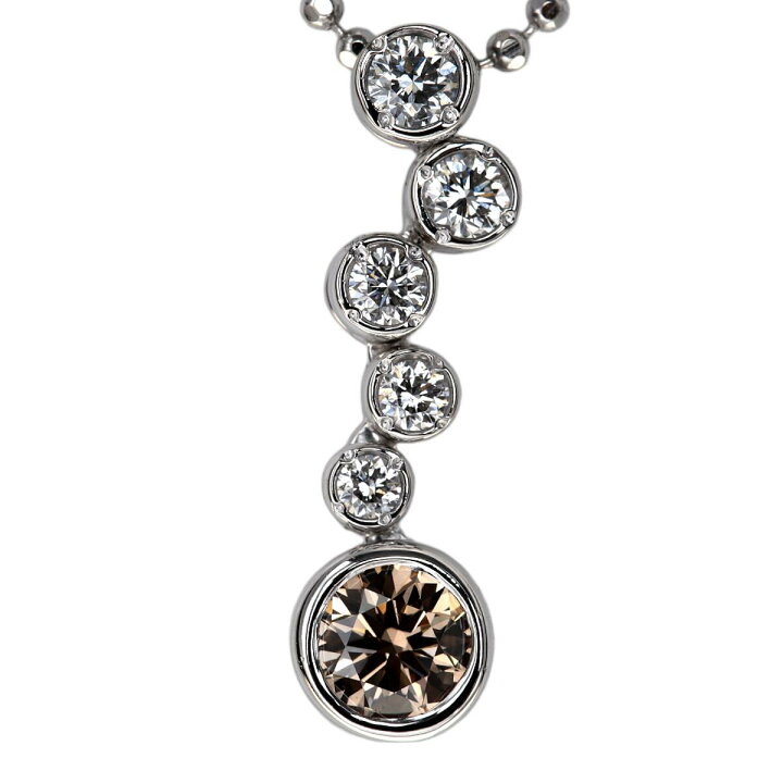 カシケイ ネックレス ダイヤ 0.30ct/0.20ct ベゼル Pt900/Pt850（楽天  