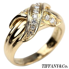 ティファニー シグネチャー ダイヤモンド リング 750 ダイヤ K18 イエローゴールド TIFFANY&amp;Co.【中古】【JW1845】