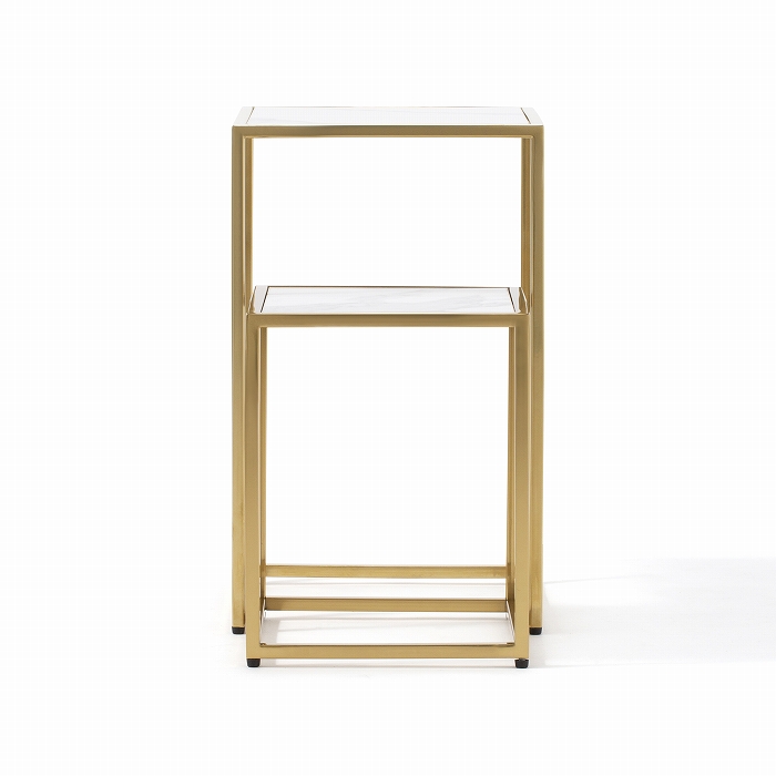 レーヌ ネストテーブル （ゴールド×ホワイト） 【W310】 | 【公式】Francfrancフランフラン
