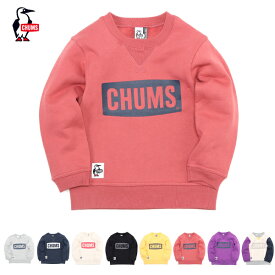 (10%OFFクーポン対象) CHUMS チャムス / Kid's CHUMS Logo Crew Top キッズチャムスロゴクルートップ (CH20-1071) (キッズ スウェット) (2023秋冬)